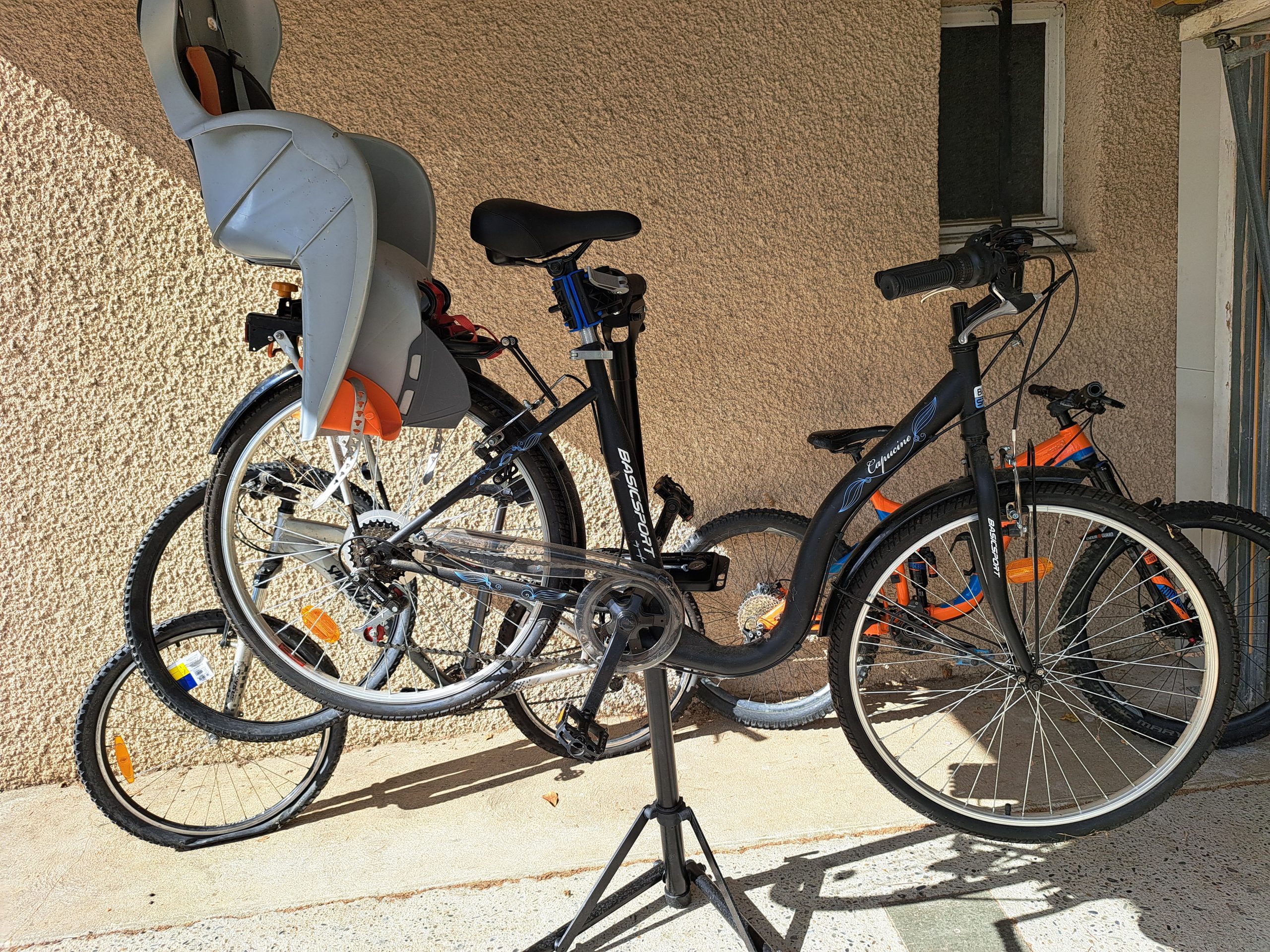 Réparation vélo à domicile-mise en place d'un porte bébé à saint Orens